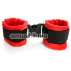 Фіксатори для рук Art of Sex Handcuffs Soft Touch, червоно-чорні - Фото №1