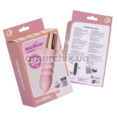 Вибратор Crushious Mellow Bubbles, розовый