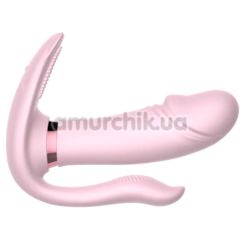 Вибратор для клитора и точки G с подогревом Crushious Fritz, светло-розовый