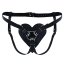 Трусики для страпона Feral Feelings Hearts Strap-On Belt Leather, чорні - Фото №1
