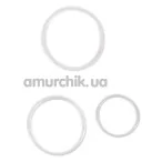 Набір ерекційних кілець Strammer Penis Love Rings прозорий, 3 шт - Фото №1
