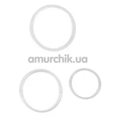 Набір ерекційних кілець Strammer Penis Love Rings прозорий, 3 шт - Фото №1