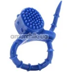 Эрекционное кольцо Passion Lock Vibrating Cockring, голубое - Фото №1