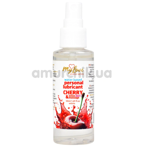 Массажный лубрикант MyLove Aroma Series Personal Lubricant 2in1 Cherry - вишня, 50 мл - Фото №1
