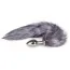 Анальная пробка с серым лисьим хвостиком Easy Toys Fox Tail Plug M, серебряная - Фото №1