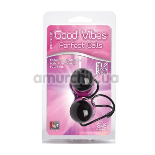Вагінальні кульки Good Vibes Perfect Balls, чорні