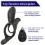 Насадка на пенис с вибрацией Men's Play Vibrating Cock Ring With Clitoral & Taint Stimulation B11, черная - Фото №13