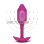 Анальна пробка з вібрацією B-Vibe Vibrating Snug Plug 2, малинова - Фото №1