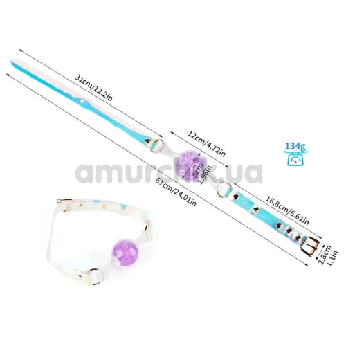 Кляп Univibe Crystal Gag L, фіолетовий