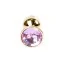Анальная пробка со светло-розовым кристаллом Exclusivity Jewellery Gold Plug, золотая - Фото №2