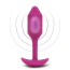 Анальна пробка з вібрацією B-Vibe Vibrating Snug Plug 2, малинова - Фото №1