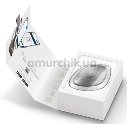 Ультразвуковой массажер-маска для лица Geske Sonic Warm & Cool Mask 9 in 1, белый