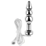 Анальна пробка з електростимуляцією Alume Metal Beaded Electro StimPlug, срібна - Фото №3