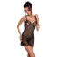 Комплект Passion Free Your Senses Lovelia Chemise, чорний: пеньюар + трусики-стрінги - Фото №1