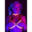 Портупея Taboom Glow In The Dark Seductive Harness With Bow Bra, розовая - Фото №1