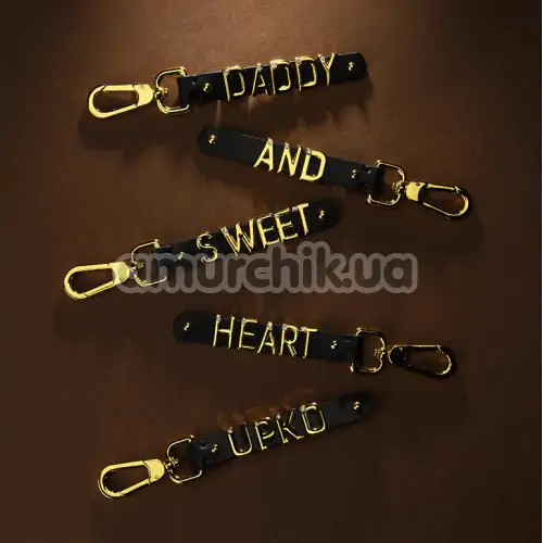 Брелок Upko Your Name Collection Leather Tage, чорна