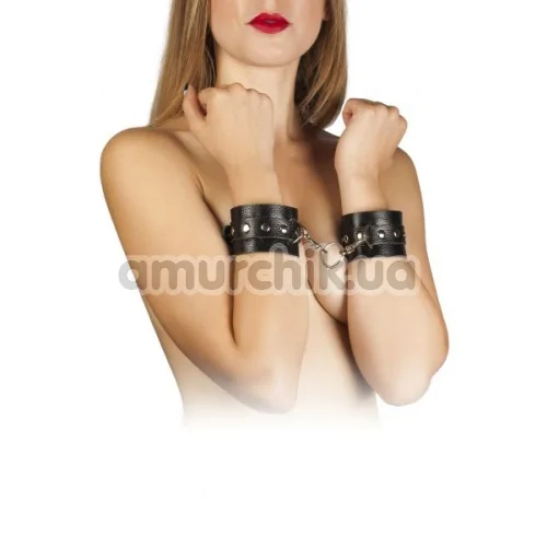 Наручники Leather Restraints Hand Cuffs, чёрные