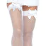 Чулки Leg Avenue Fishnet Thigh Highs With Bow, белые - Фото №2