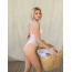 Боди Leg Avenue Floral Lace Thong Teddy, белое - Фото №5