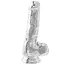 Фаллоимитатор Get Real Diamond Dicks 6 Inch Dildo с мошонкой, прозрачный - Фото №1