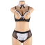 Костюм покоївки Star Night Maid Lace Open Set, чорно-білий: бюстгальтер + трусики + чокер + манжети - Фото №6
