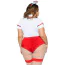 Костюм медсестри Leg Avenue Nurse Feelgood Sexy Costume, червоно-білий: боді + чепчик - Фото №13