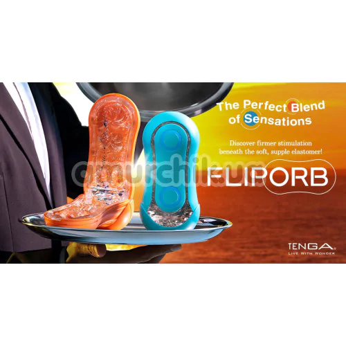 Мастурбатор Tenga Flip Orb Sunset Orange, оранжевый