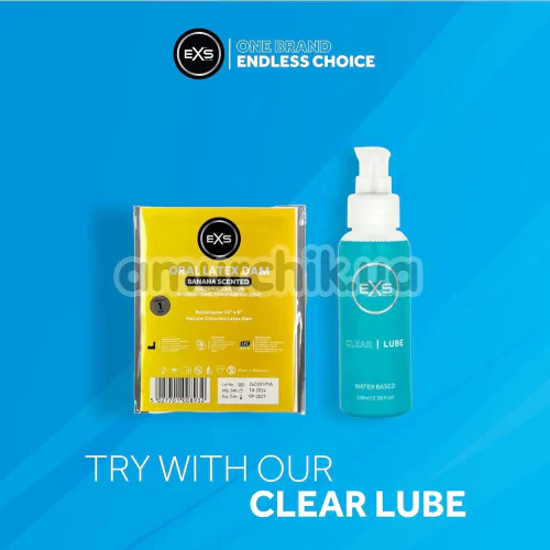 Салфетка для орального секса EXS Oral Latex Dam Banana Scented - банан, 1 шт