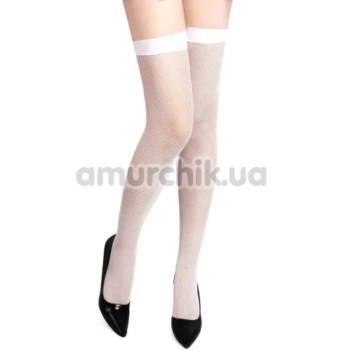 Панчохи Star Night Stockings Small Mesh, білі - Фото №1