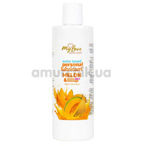Масажний лубрикант MyLove Aroma Series Personal Lubricant 2in1 Melon - диня, 300 мл - Фото №1