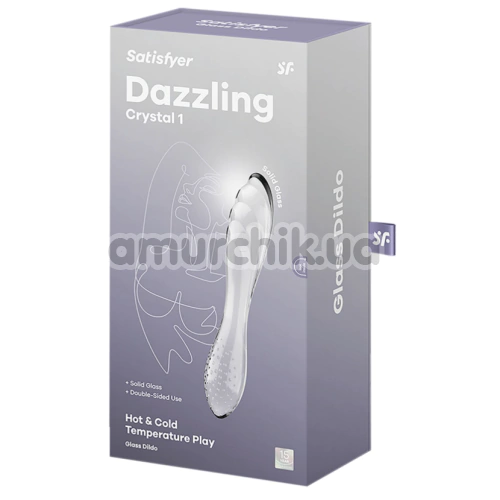 Фаллоимитатор Satisfyer Dazzling Crystal 1, прозрачный