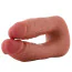 Подвійний фалоімітатор-насадка Hismith Silicone Double Penetrator Dildo 7.4, тілесний - Фото №5