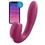 Вибратор с вакуумным стимулятором Satisfyer Sunray, бордовый - Фото №1