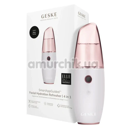 Зволожувач для шкіри обличчя Geske Facial Hydration Refresher 4 in 1, біло-рожевий