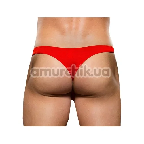 Трусы-стринги мужские Microfiber Lace-Up Low-Rise Thong, красные