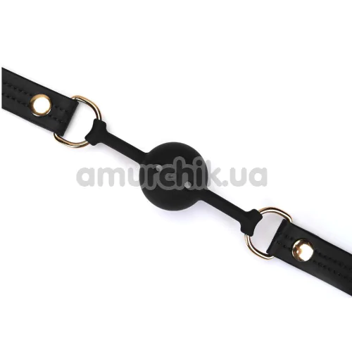 Кляп Liebe Seele Dark Candy Breathable Silicone Ball Gag, чорний