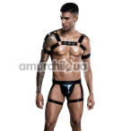 Комплект чоловічий JSY Sexy Lingerie 4978, чорний: труси + портупея - Фото №1