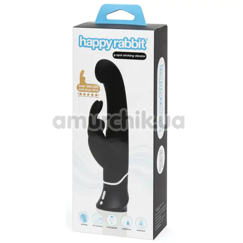 Вібратор Happy Rabbit G-Spot Stroking Vibrator, чорний