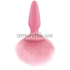 Анальна пробка з рожевим хвостом Bunny Tails, рожева - Фото №1