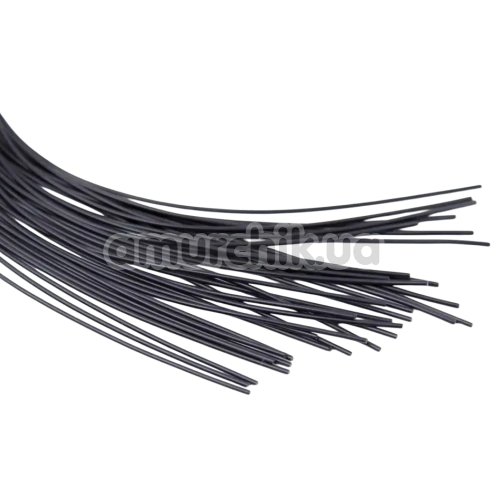 Флоггер с перышком для ласк DS Fetish Flogger With Fluff, черный