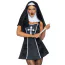 Костюм черниці Leg Avenue Naughty Nun чорний: сукня + накидка на голову - Фото №3