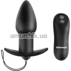 Анальная пробка с вибрацией Anal Fantasy Collection Remote Control Silicone Plug, черная - Фото №1