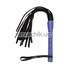 Батіг VIP Leather Flogger, фіолетовий - Фото №1