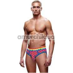 Трусы мужские с открытыми ягодицами Envy Rainbow Hearts Bubble Butt Jock, разноцветные - Фото №1