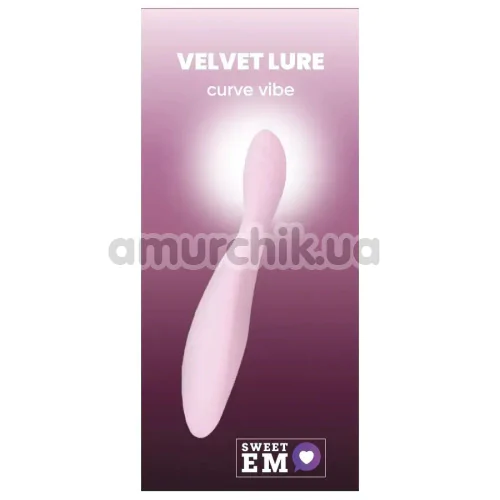 Вибратор для точки G Sweet Em Velvet Lure Curve Vibe, розовый
