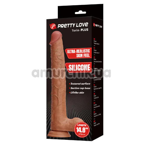 Фалоімітатор Pretty Love Torin-Plus 14.8, коричневий