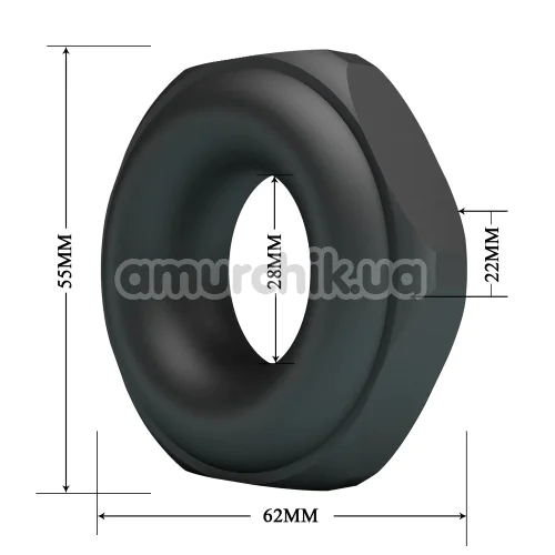 Ерекційне кільце Crazy Bull Super Soft Silicone Jarvius, чорне