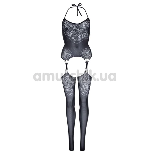 Комбинезон Leg Avenue Jacquard Net Bodystocking, черный