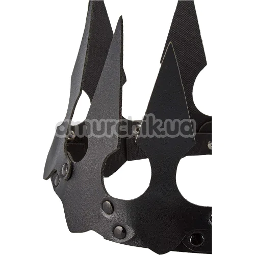 Корона Leg Avenue Faux Leather Spiked Crown, чорна