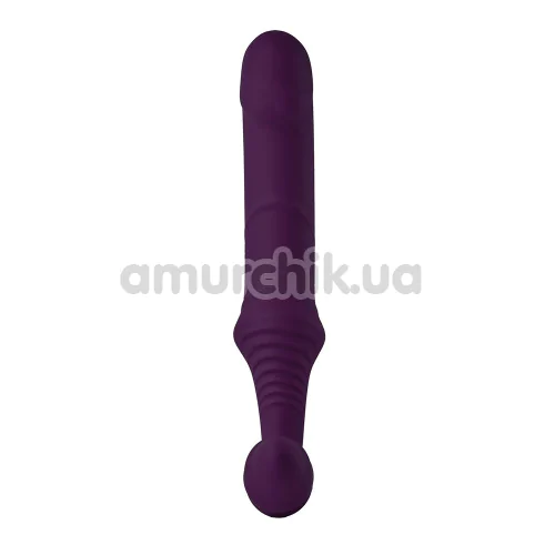 Безремневой страпон с вибрацией Bold Storm Remote Controlled Strapless Vibrator, фиолетовый